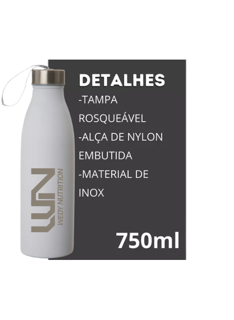 detalhes garrafa inox 750ml com alca wedy